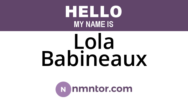 Lola Babineaux