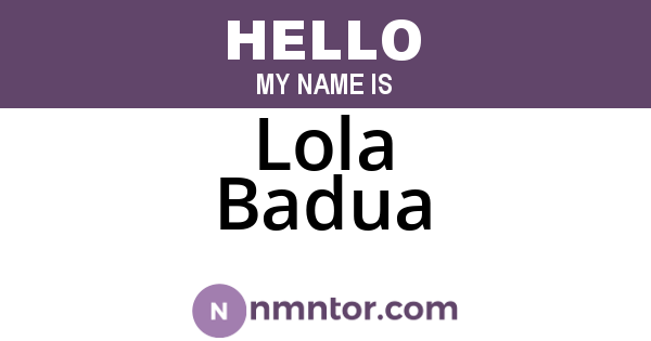 Lola Badua