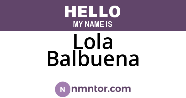 Lola Balbuena