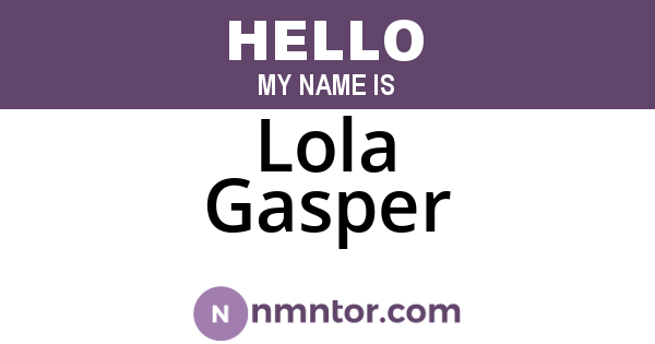 Lola Gasper