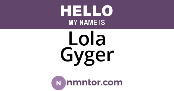 Lola Gyger