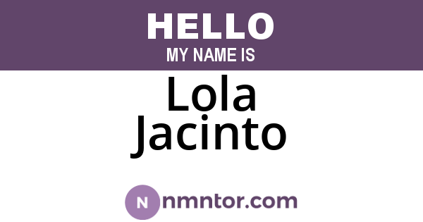 Lola Jacinto