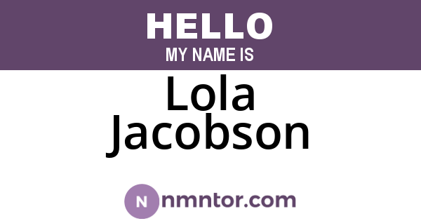Lola Jacobson