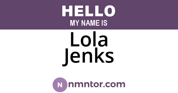 Lola Jenks