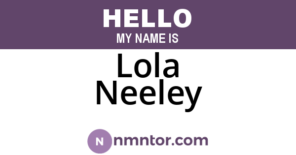 Lola Neeley