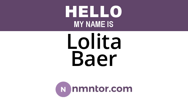 Lolita Baer