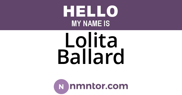 Lolita Ballard