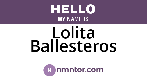 Lolita Ballesteros