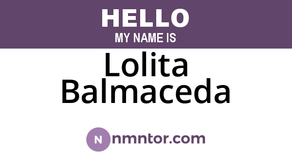 Lolita Balmaceda