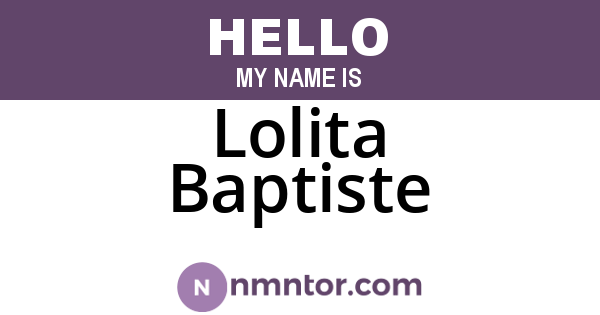 Lolita Baptiste