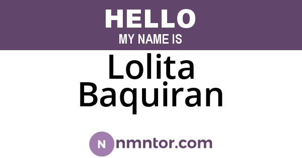 Lolita Baquiran