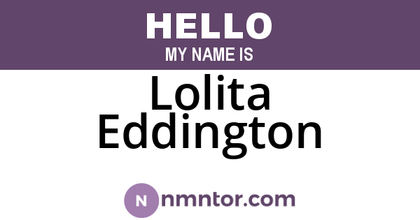 Lolita Eddington
