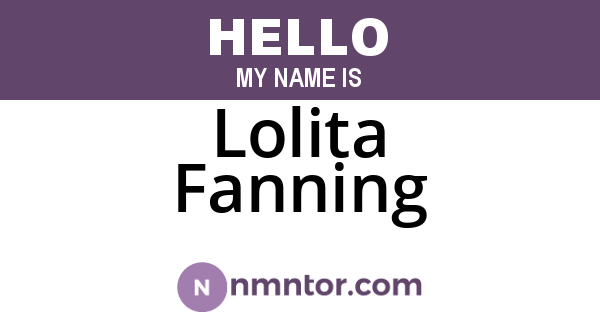 Lolita Fanning