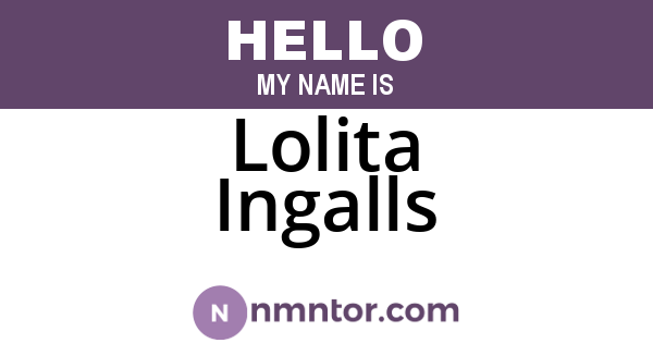 Lolita Ingalls