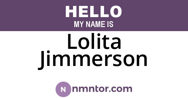 Lolita Jimmerson