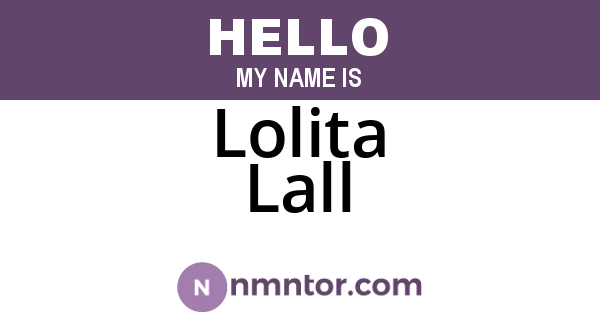 Lolita Lall
