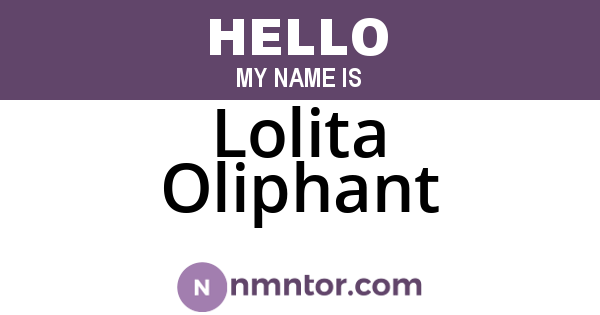 Lolita Oliphant
