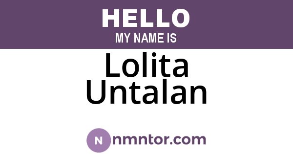Lolita Untalan