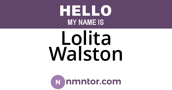 Lolita Walston
