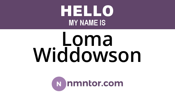 Loma Widdowson