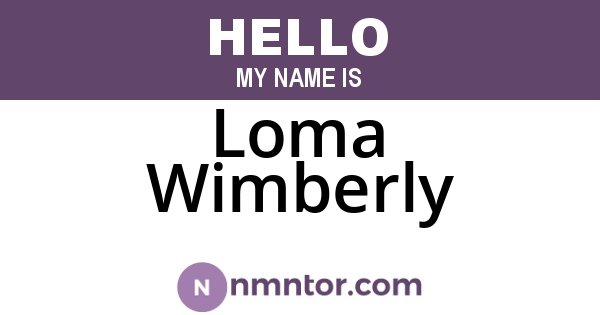 Loma Wimberly