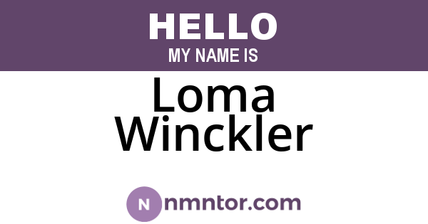 Loma Winckler