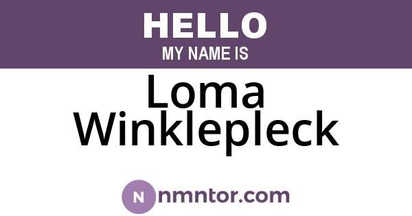 Loma Winklepleck