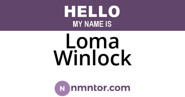 Loma Winlock