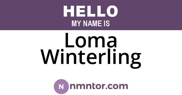 Loma Winterling