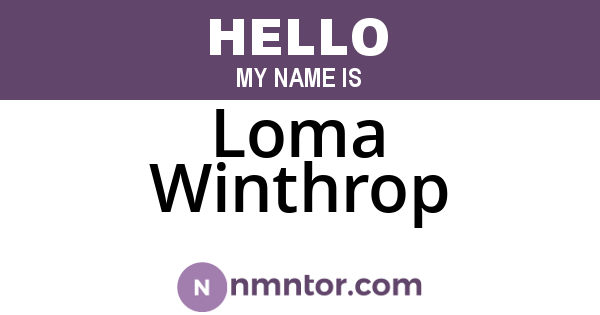 Loma Winthrop