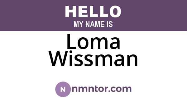 Loma Wissman