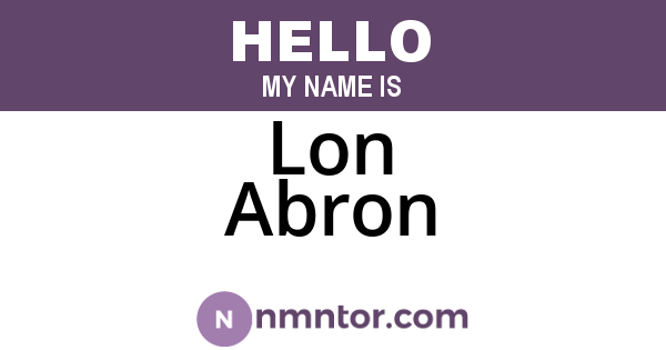 Lon Abron