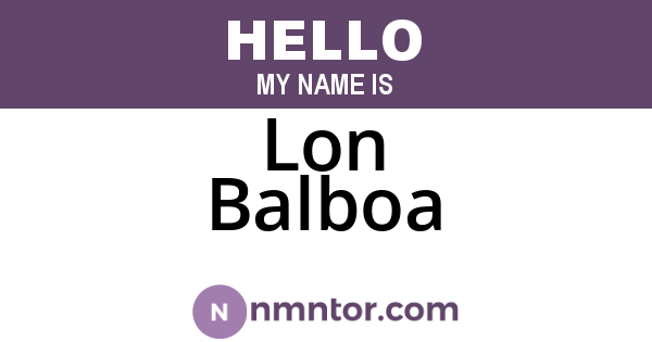 Lon Balboa