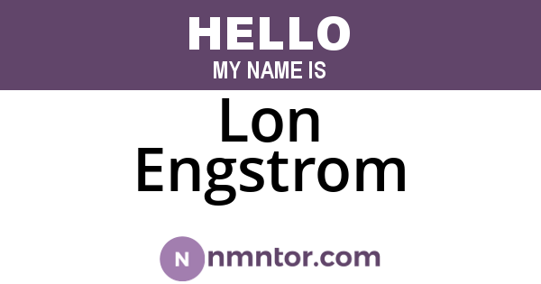 Lon Engstrom
