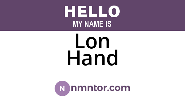 Lon Hand