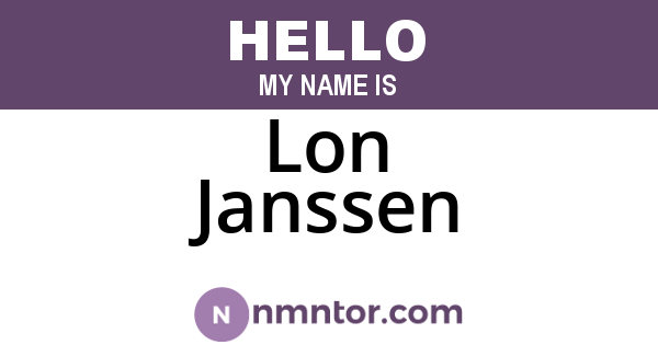 Lon Janssen