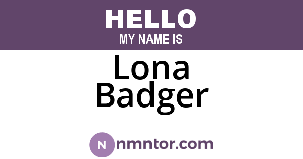 Lona Badger