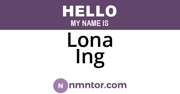 Lona Ing