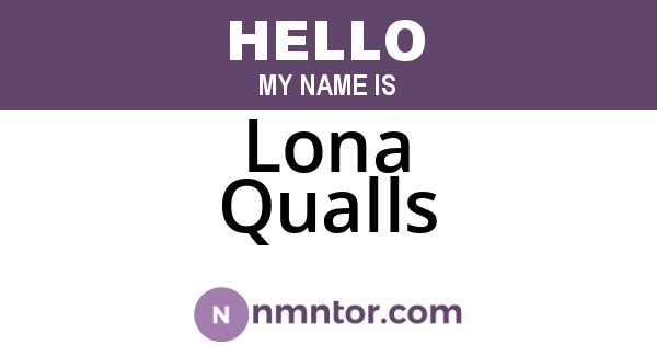 Lona Qualls