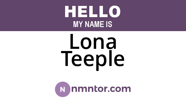 Lona Teeple
