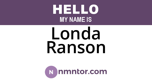 Londa Ranson