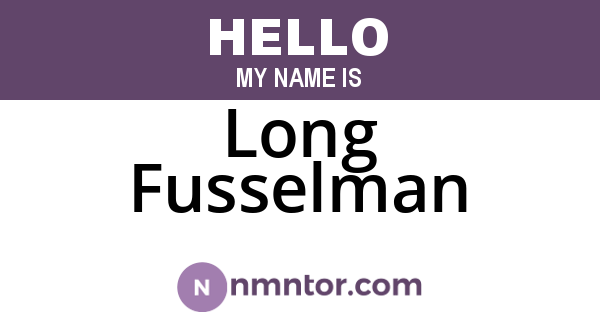 Long Fusselman