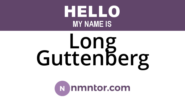 Long Guttenberg
