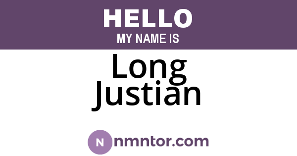 Long Justian
