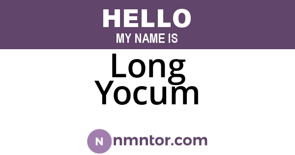 Long Yocum
