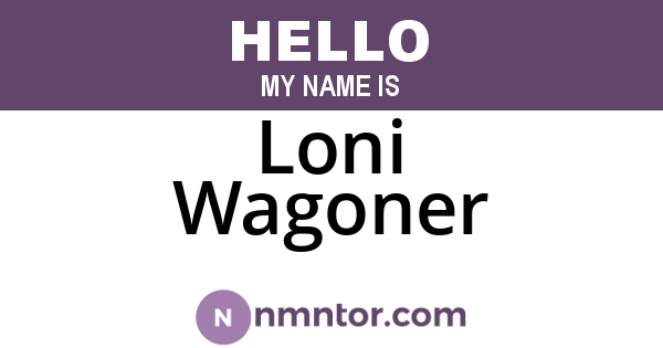 Loni Wagoner