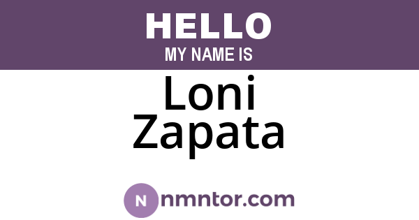 Loni Zapata