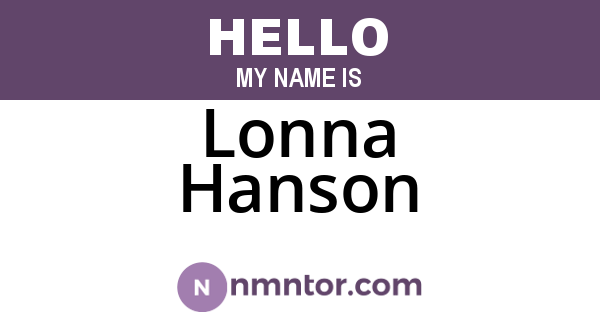 Lonna Hanson