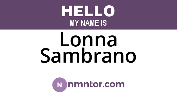 Lonna Sambrano