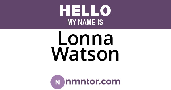 Lonna Watson